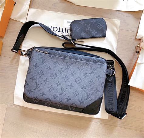 louis vuitton trio messenger price|louis vuitton checkered messenger bag.